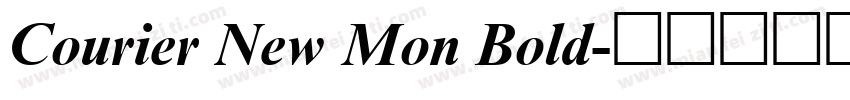 Courier New Mon Bold字体转换